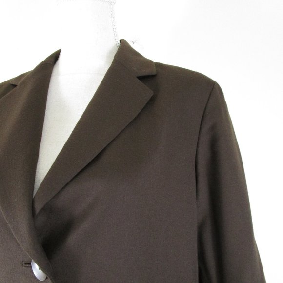 SOLDTalbots Solid Dark Brown Wool Pant Suit 10 Formal Career - Picture 4 of 11